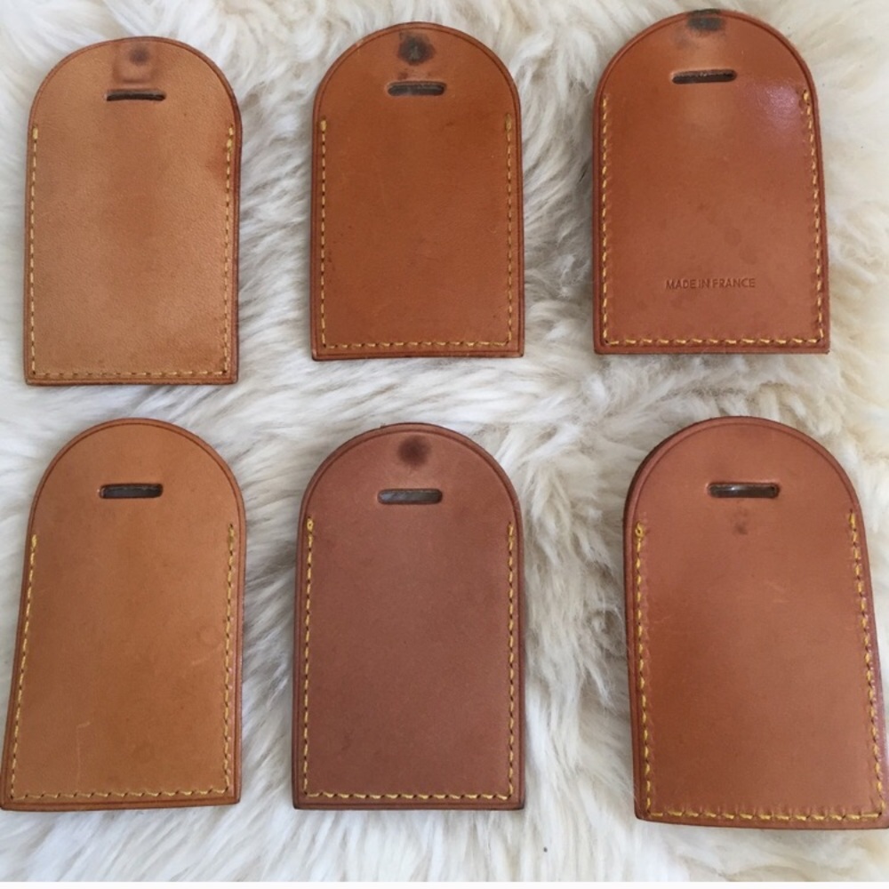 ONE Louis Vuitton leather luggage tag authentic - Picture 4 of 6